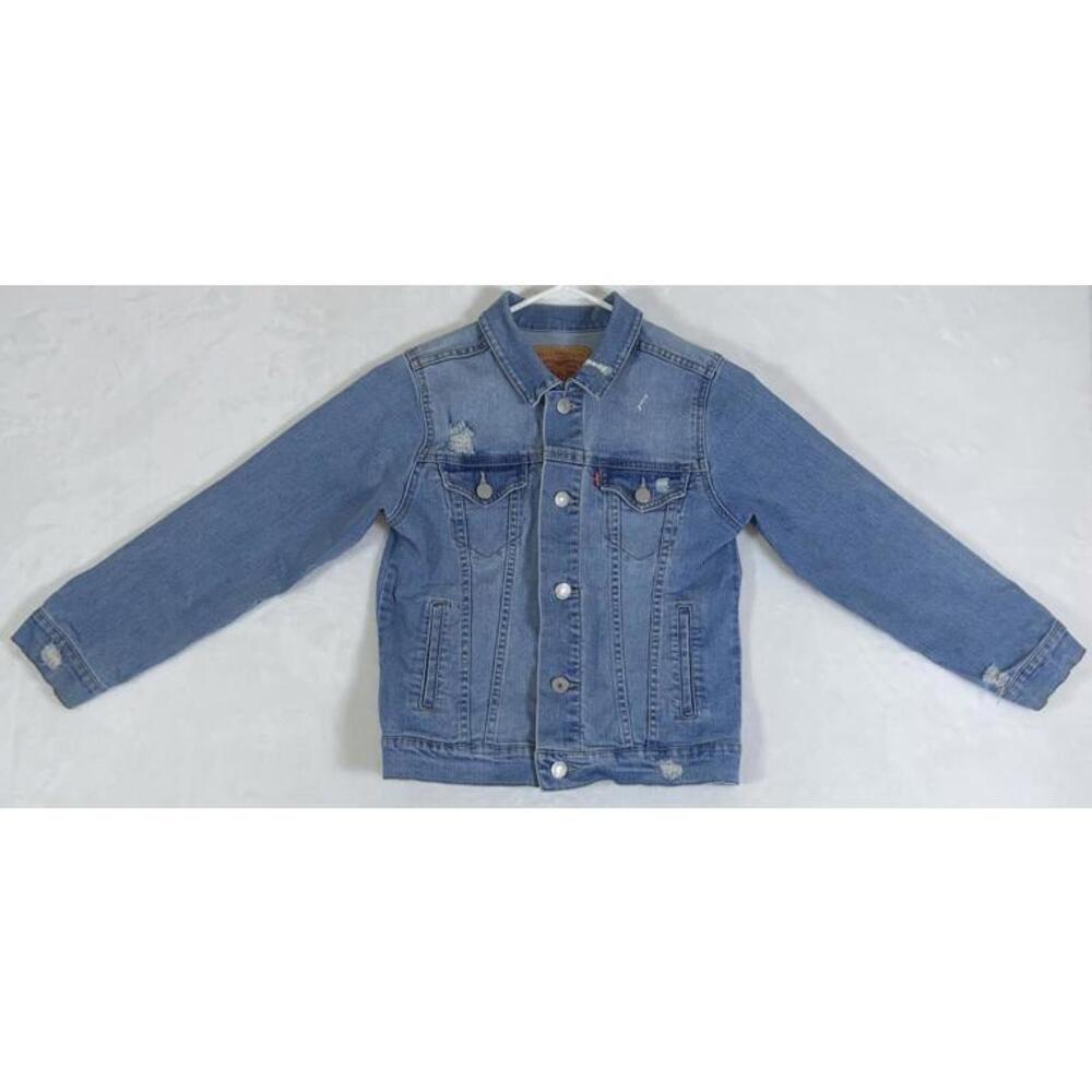 Levi's Denim Jean Trucker Jacket Size Youth Small And Jeans (10 Reg) Combo Lot *